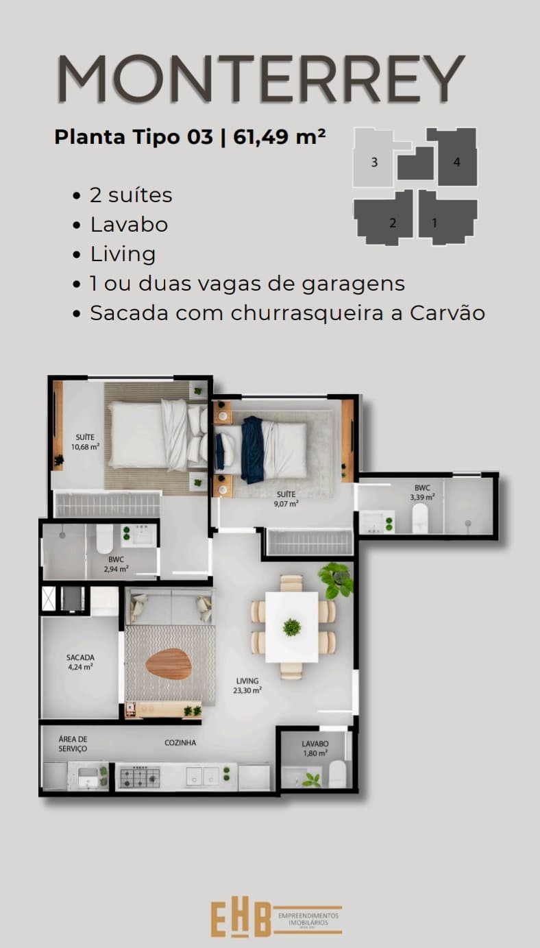 Monterrey Residence - Sala Comercial