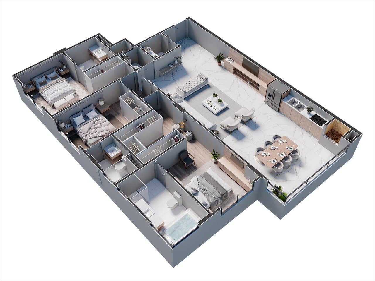 Apartamento de 3 quartos com 3 suítes e 128 m² em Bal. Piçarras