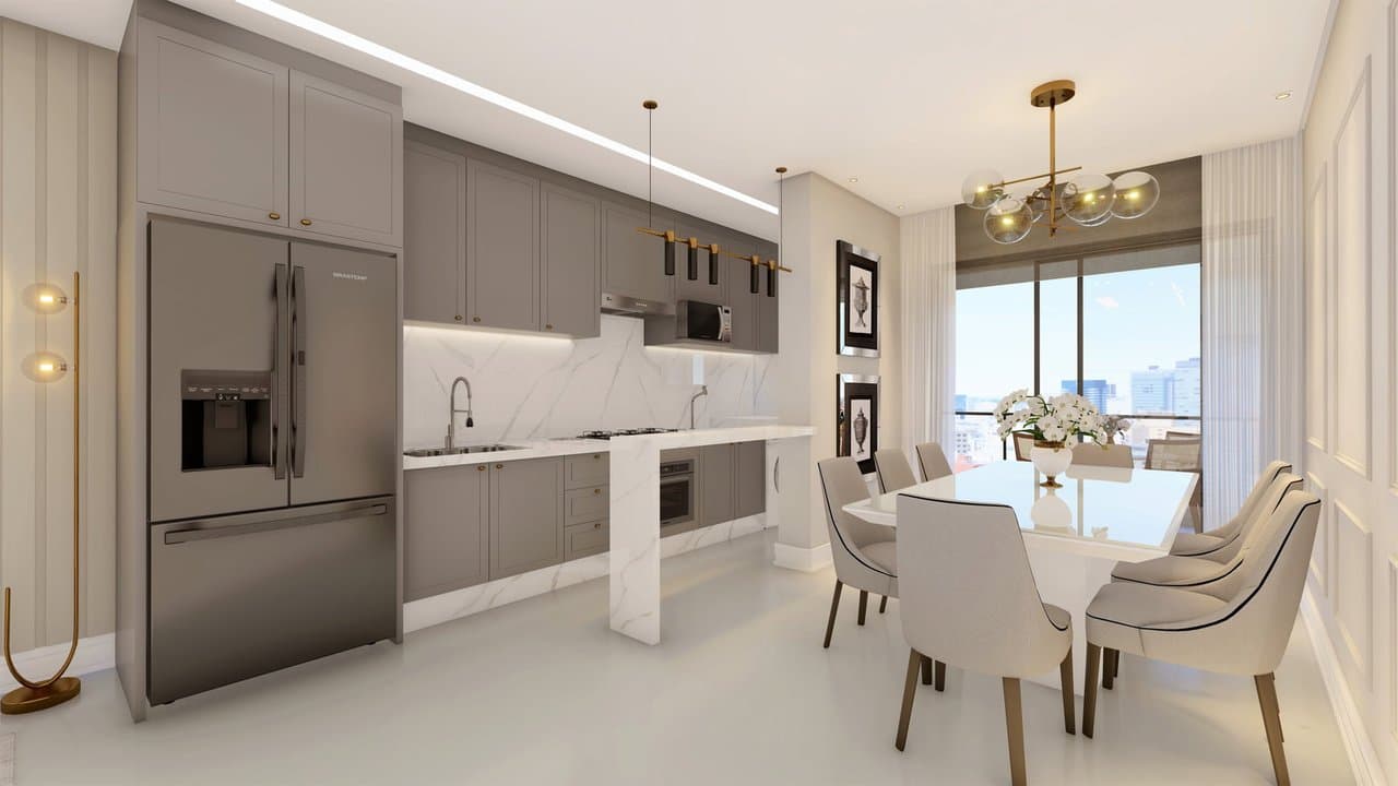 Apartamento de 3 quartos com 3 suítes e 103 m² em Itajaí