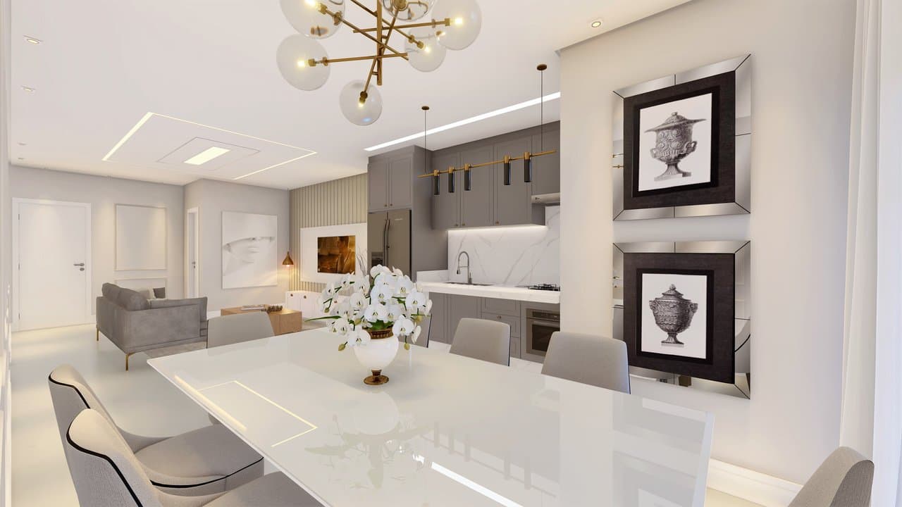 Apartamento de 3 quartos com 3 suítes e 122 m² em Itajaí