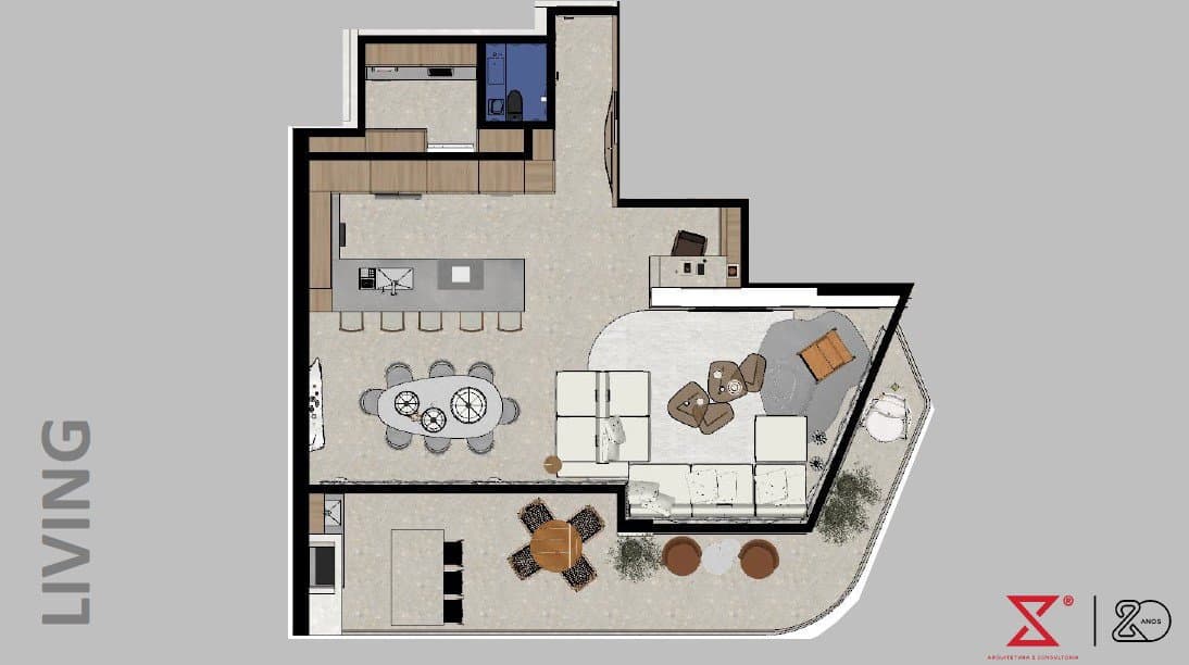 Apartamento de 3 quartos com 3 suítes e 200 m² em Itajaí