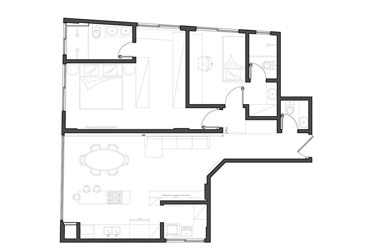 Apartamento de 2 quartos com 2 suítes e 92 m² em Itajaí