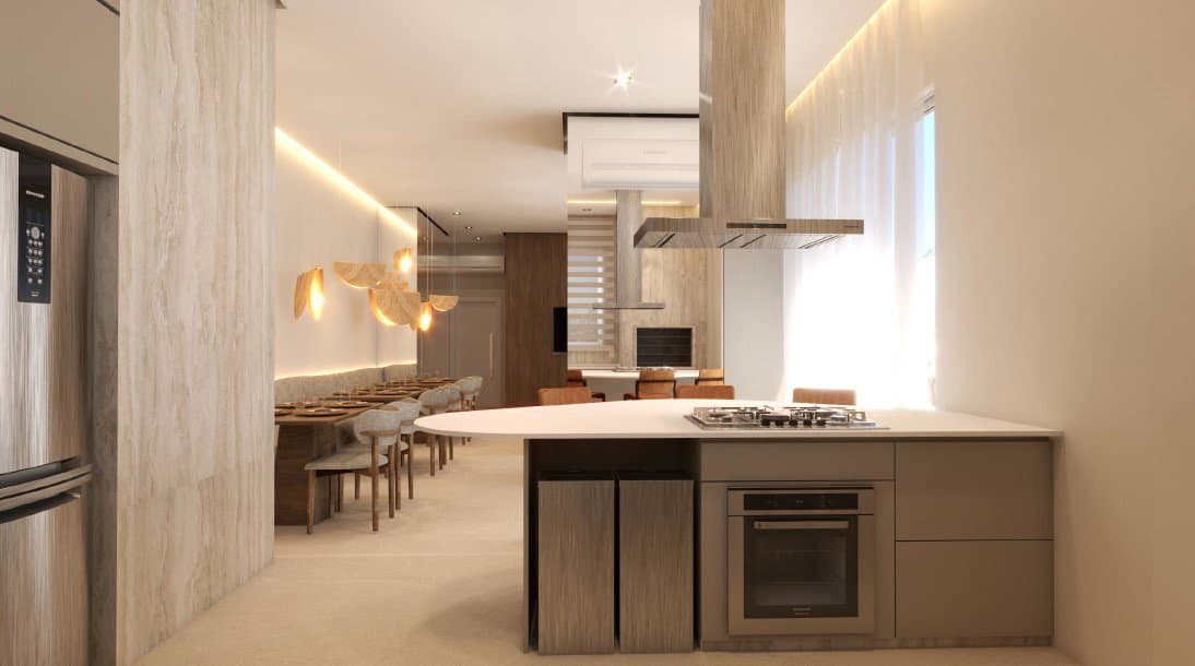 Apartamento de 3 quartos com 3 suítes e 216 m² em Itajaí