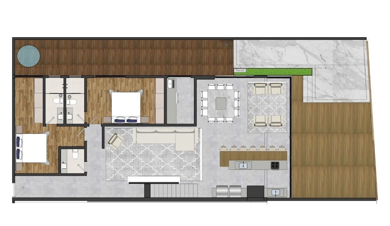 Apartamento de 4 quartos com 4 suítes e 345 m² em Itajaí