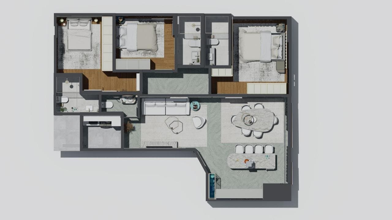 Apartamento de 3 quartos com 3 suítes e 113 m² em Bal. Camboriú