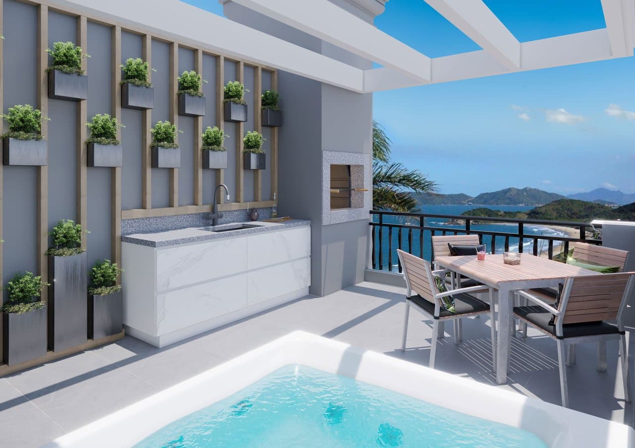 Apartamento de 3 quartos com 3 suítes e 144 m² em Bombinhas